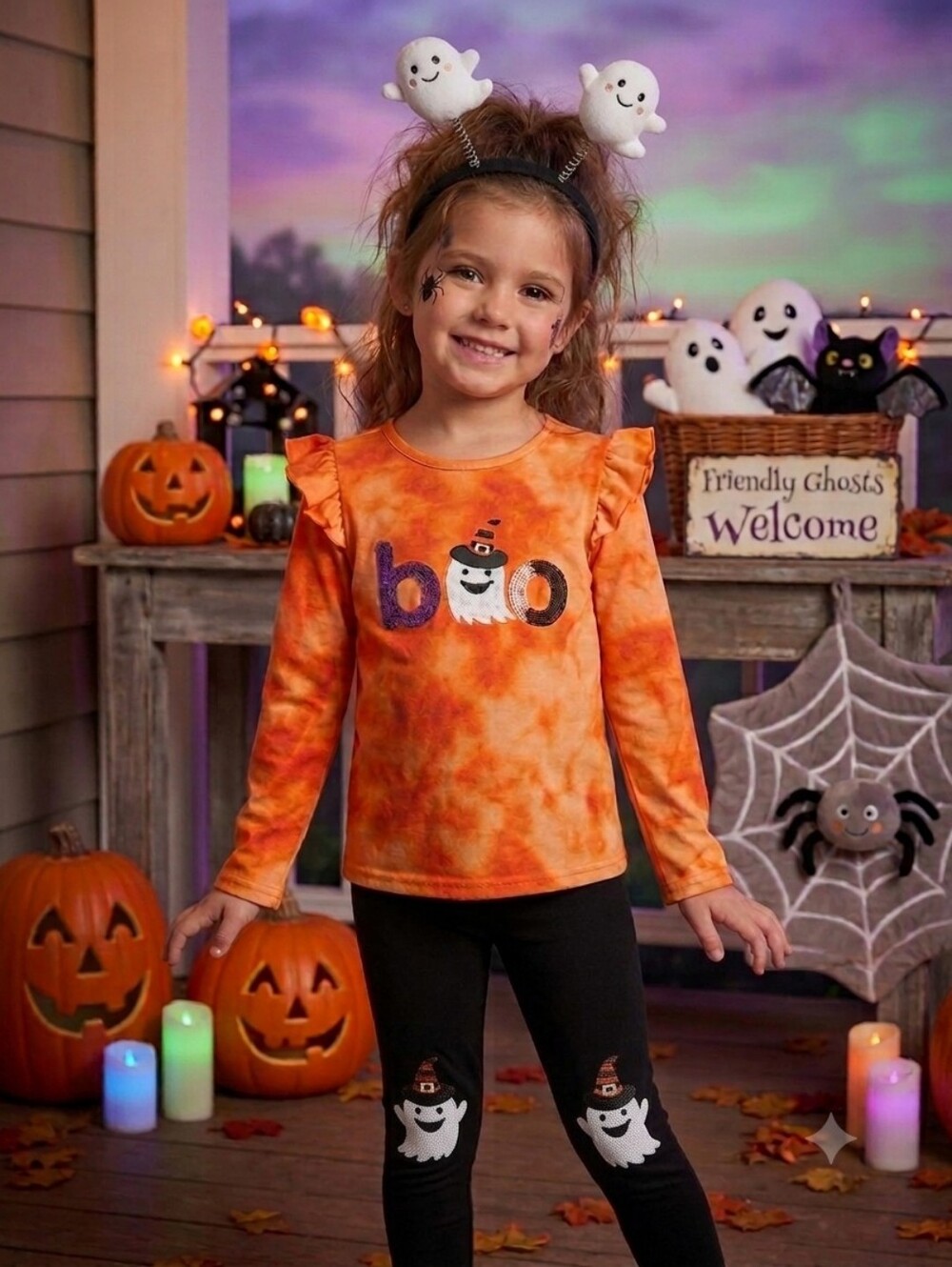 Halloween Girls Outfit With Headband